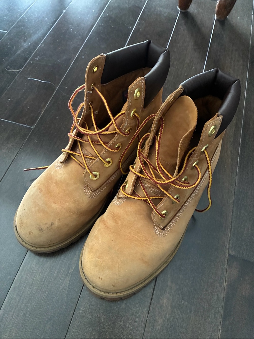 Men's Timberland Tan Boots with Padded Collar - in very good condition
